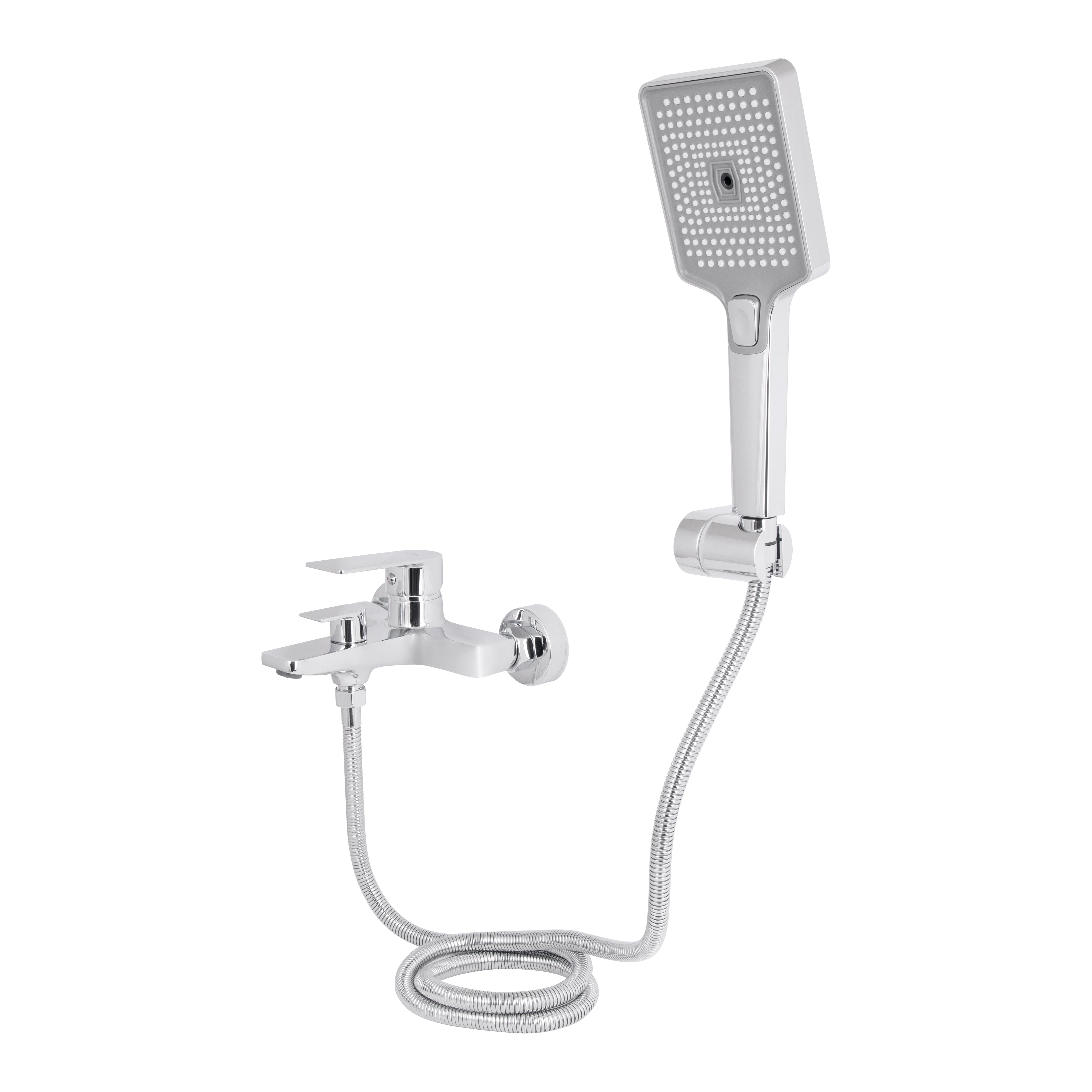 Змішувач для ванни Qtap Aries (з душовим гарнітуром) QTARI259CRM45559 Chrome