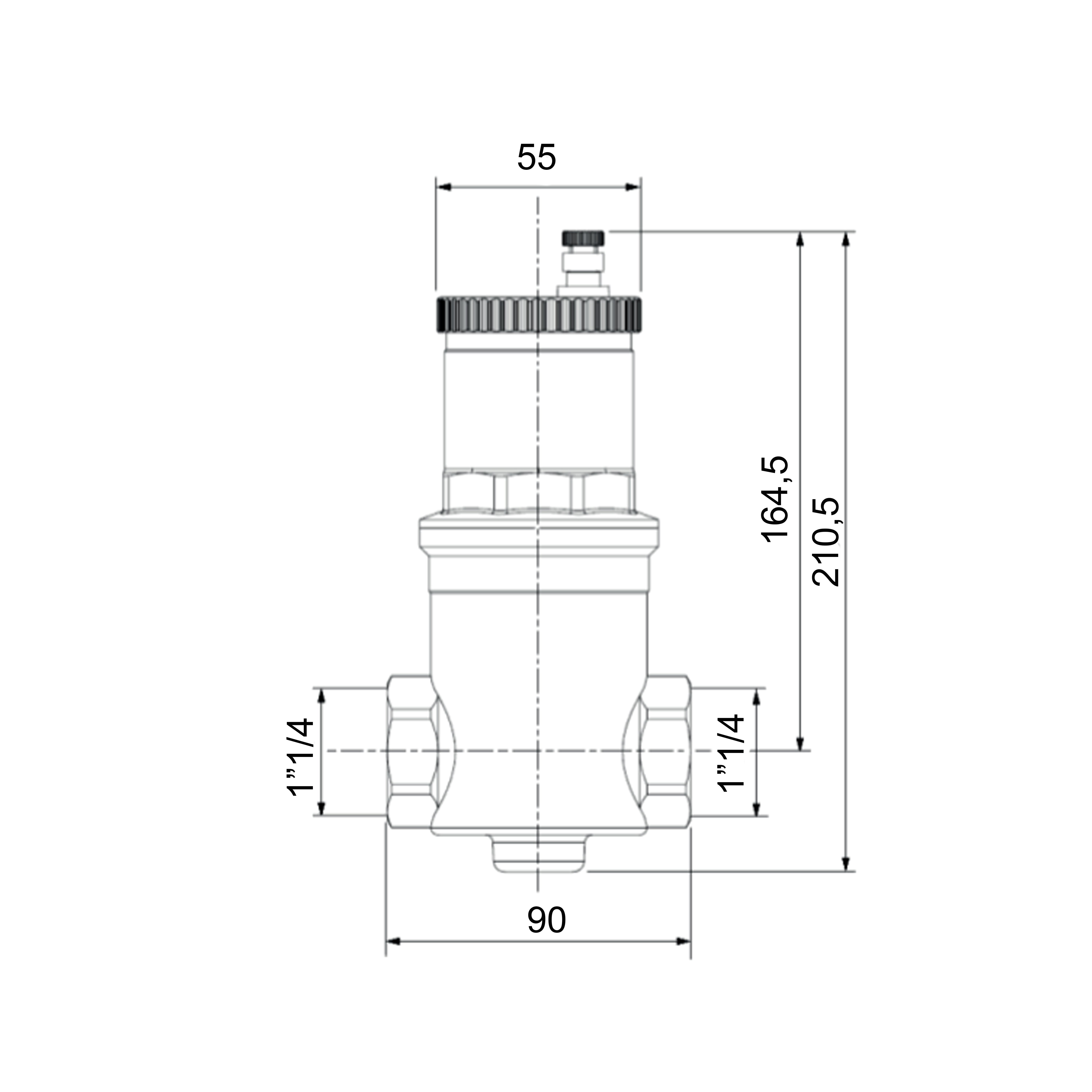 Повітровідвідник Icma автоматичний (дегазатор) 1 1/4" №740