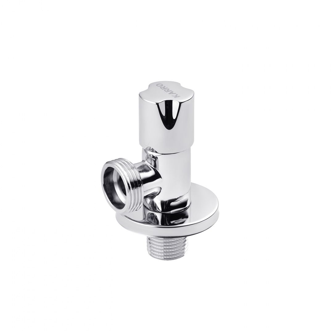 Кран приладовий для підключення Karro 1/2"х3/4" ЗЗ хромований KR-03112А