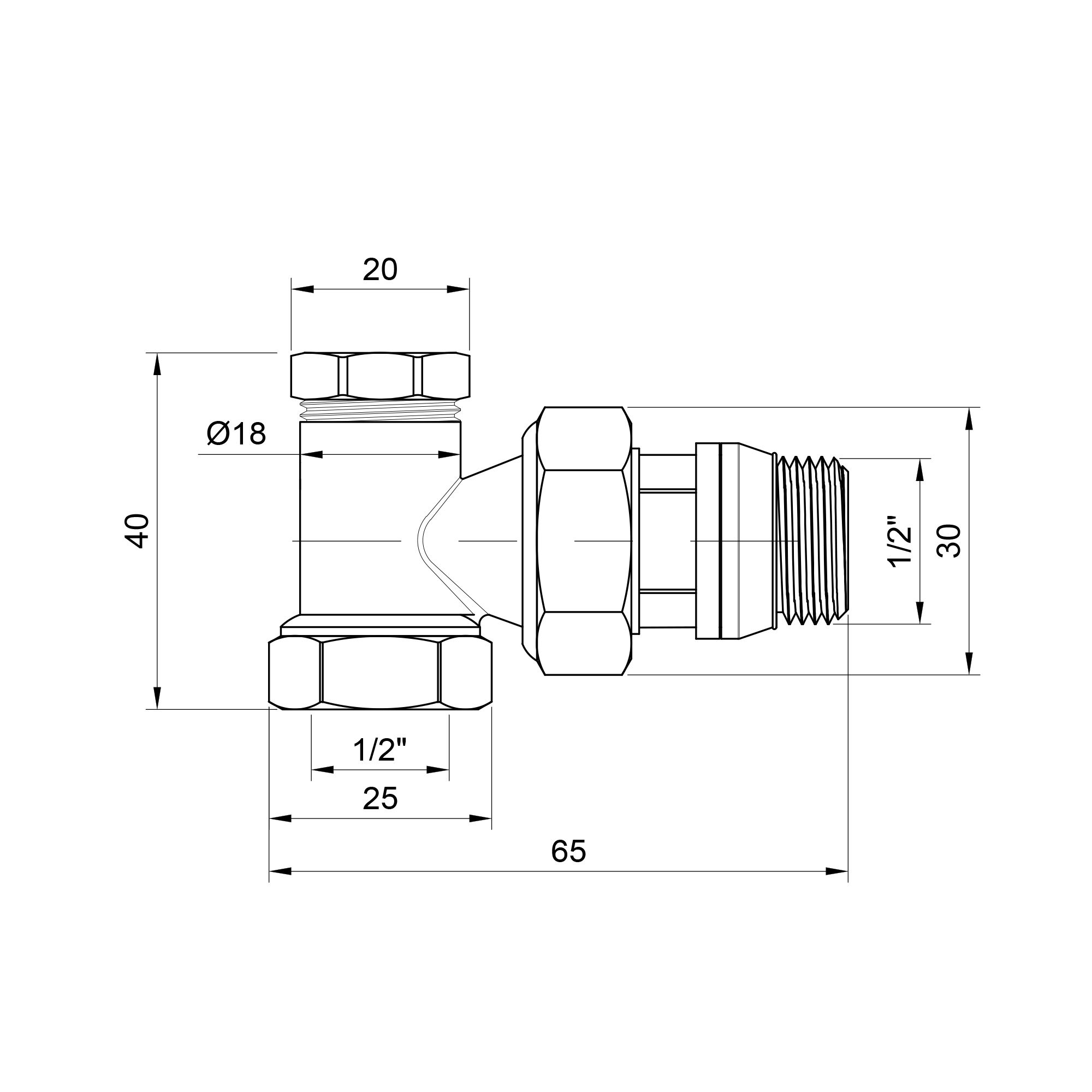 Кран радіаторний SD Plus 1/2" ВЗ з антипротіканням кутовий SD229W15