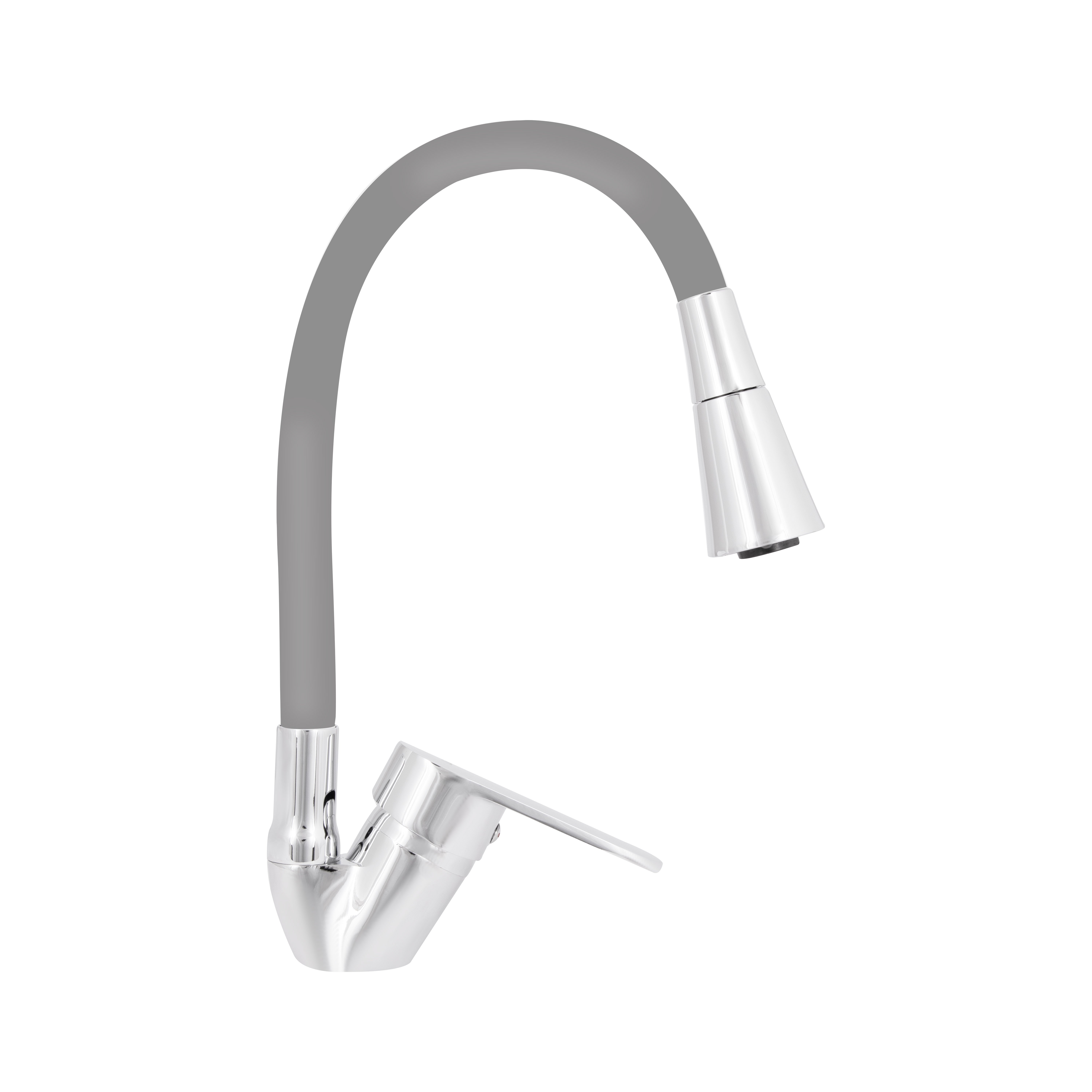 Змішувач для кухні Lidz Tani 008F3 з гнучким виливом (k40) LDTAN008F3GCR39507 Chrome/Grey