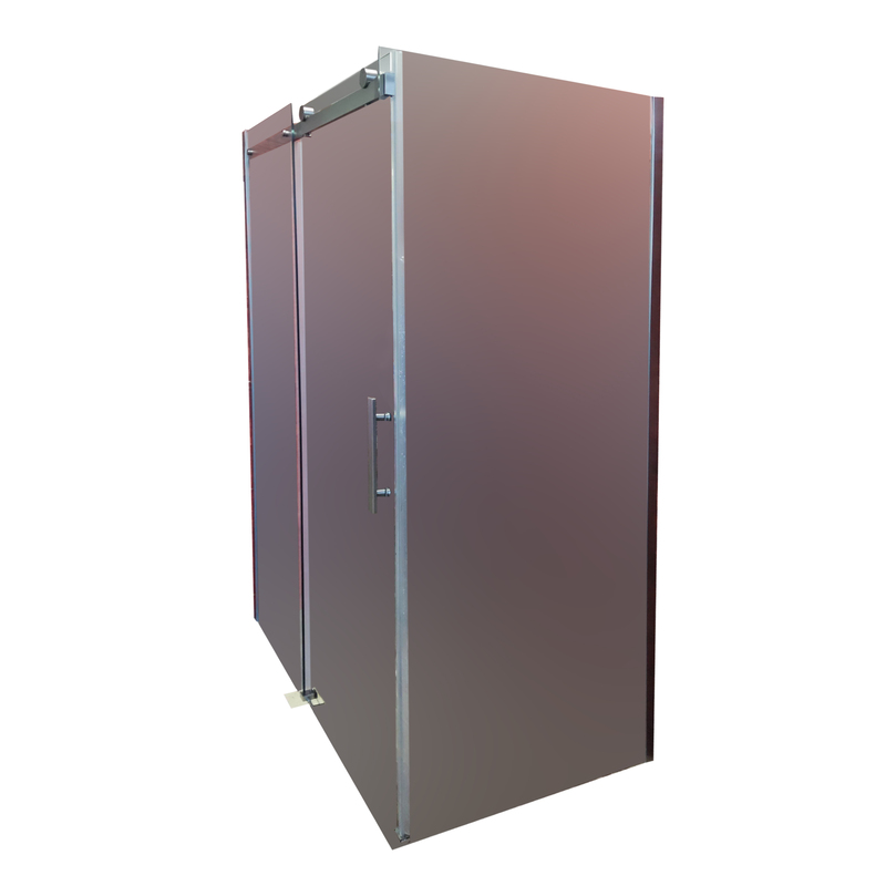 Двері у нішу розсувні KOER SR SD01-120x200-TR-07 прозоре скло EASY CLEAN 8мм графіт (KR5378)