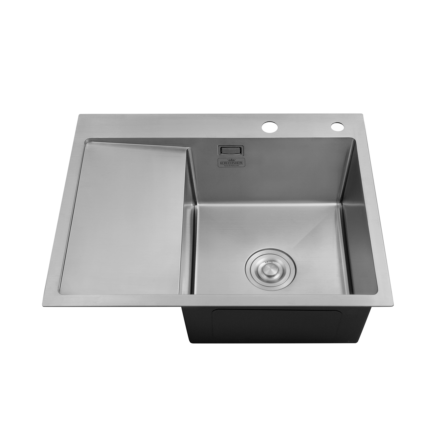 Кухонна мийка Kroner KRP Gebürstet - 6350RHM (3.0/1.0 мм)