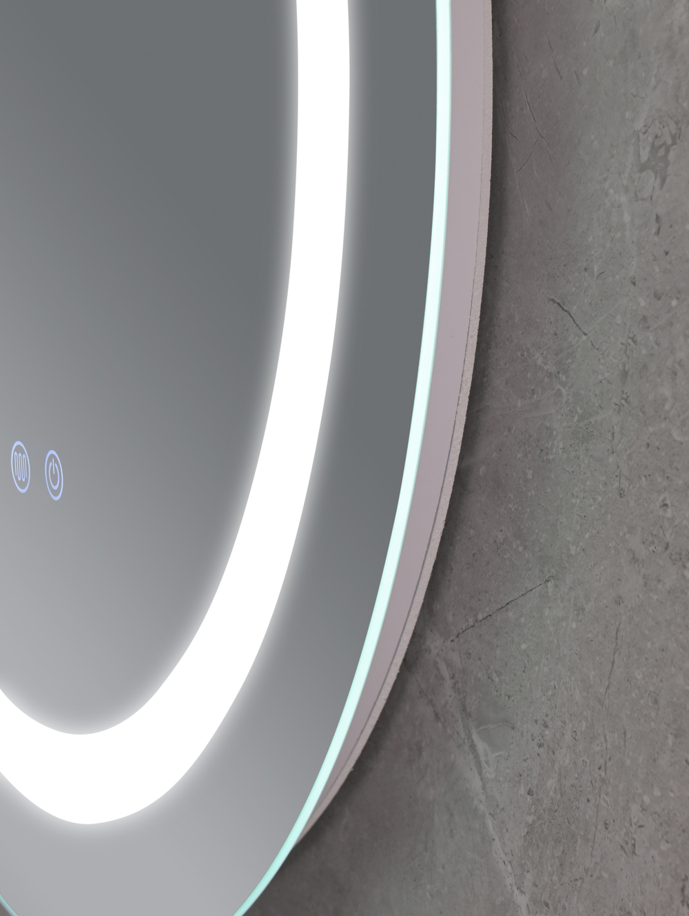 Дзеркало MIXXUS PLAIN MC02-80-CASE з LED Touch, Anti-fog, димером, рег. яскравості, годинником (MI7158)