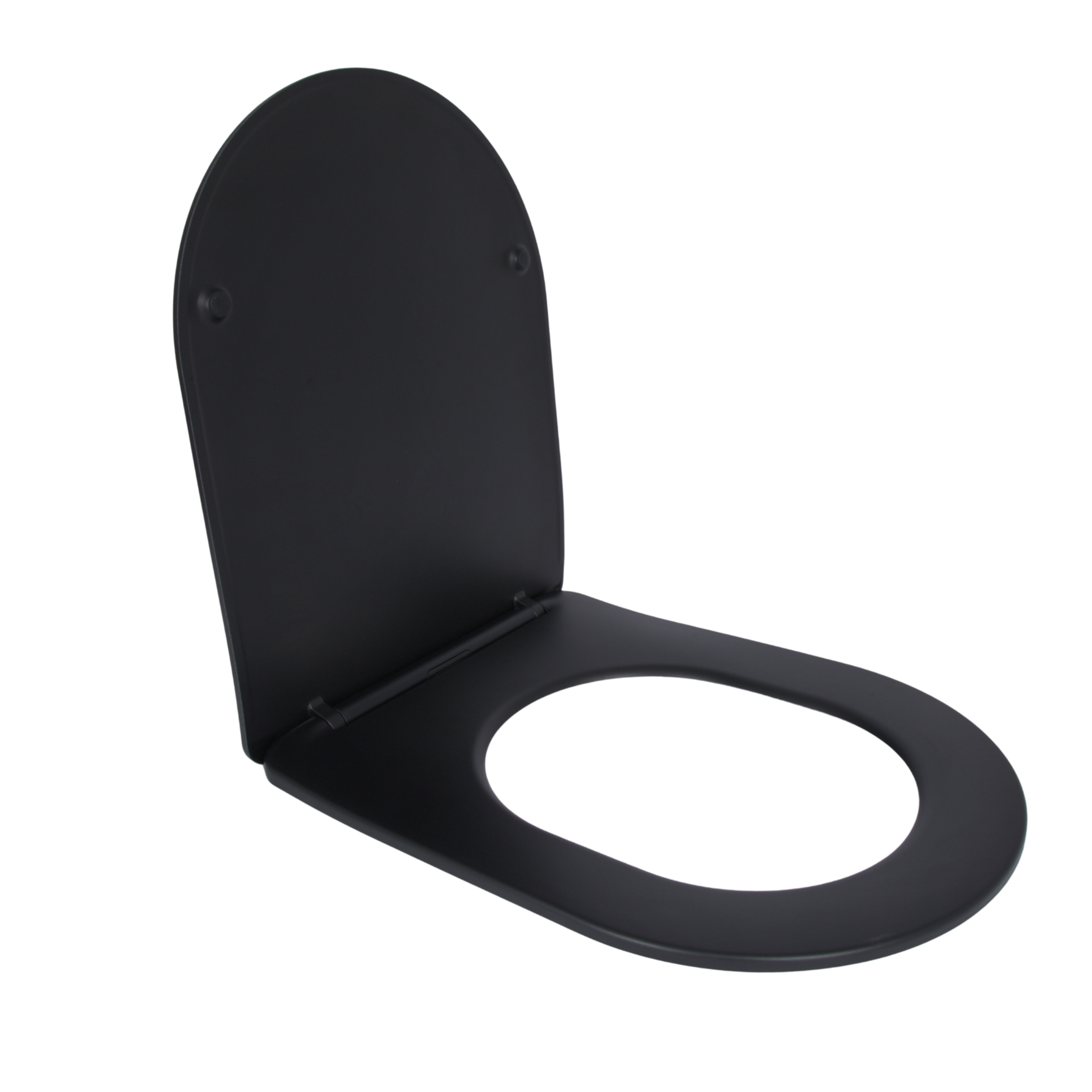 Сидіння для унітаза (Robin 660, Scorpio 520,660) 460x362x50 мм, Matt Black, з мікроліфтом, Slim Duroplast, Quick Release QTSC179MB47352 Qtap