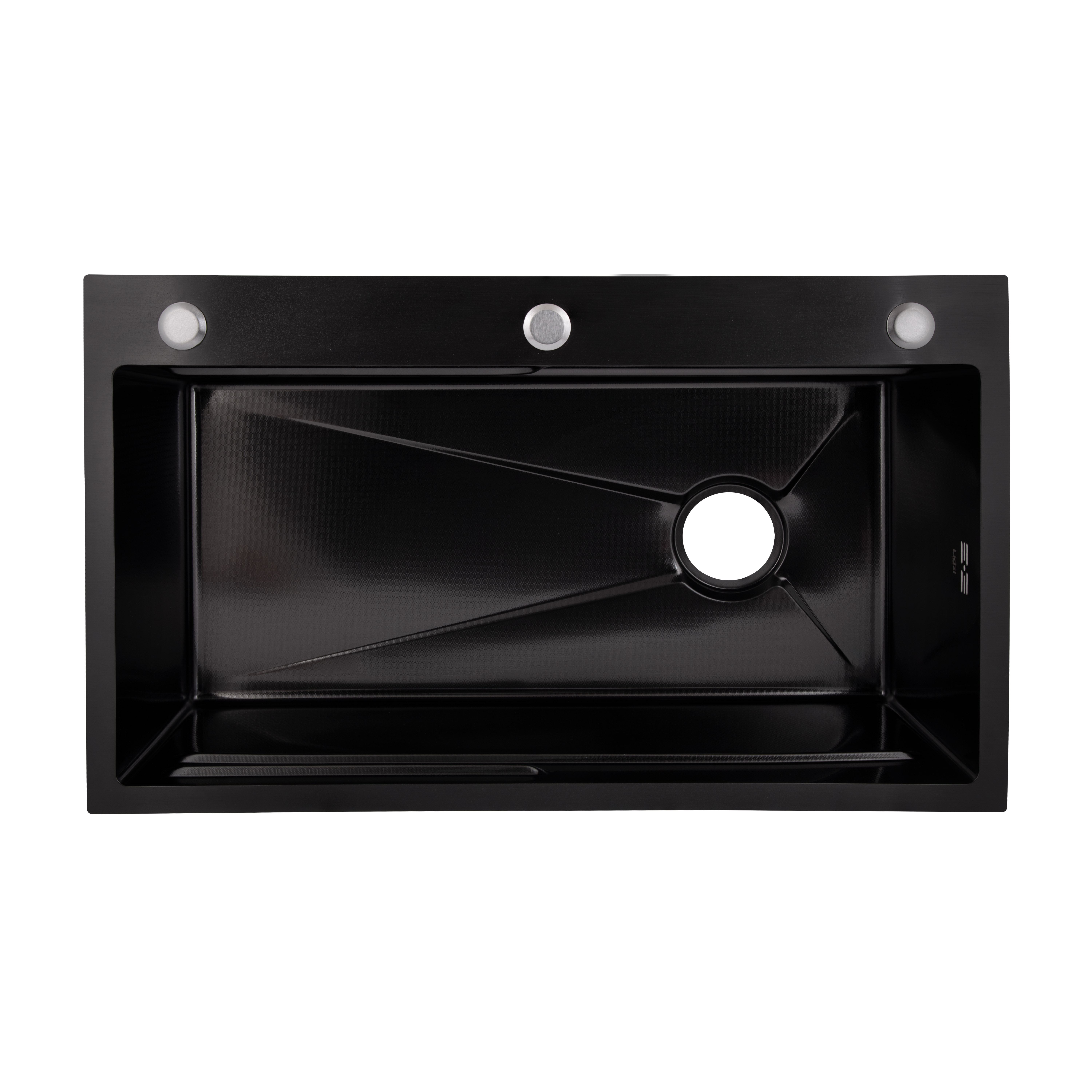 Lidz Handmade H7545B Мийка для кухні інтегрована Decor Black PVD Honeycomb 3,0/1,0 мм LDH7545BDECPVD48373