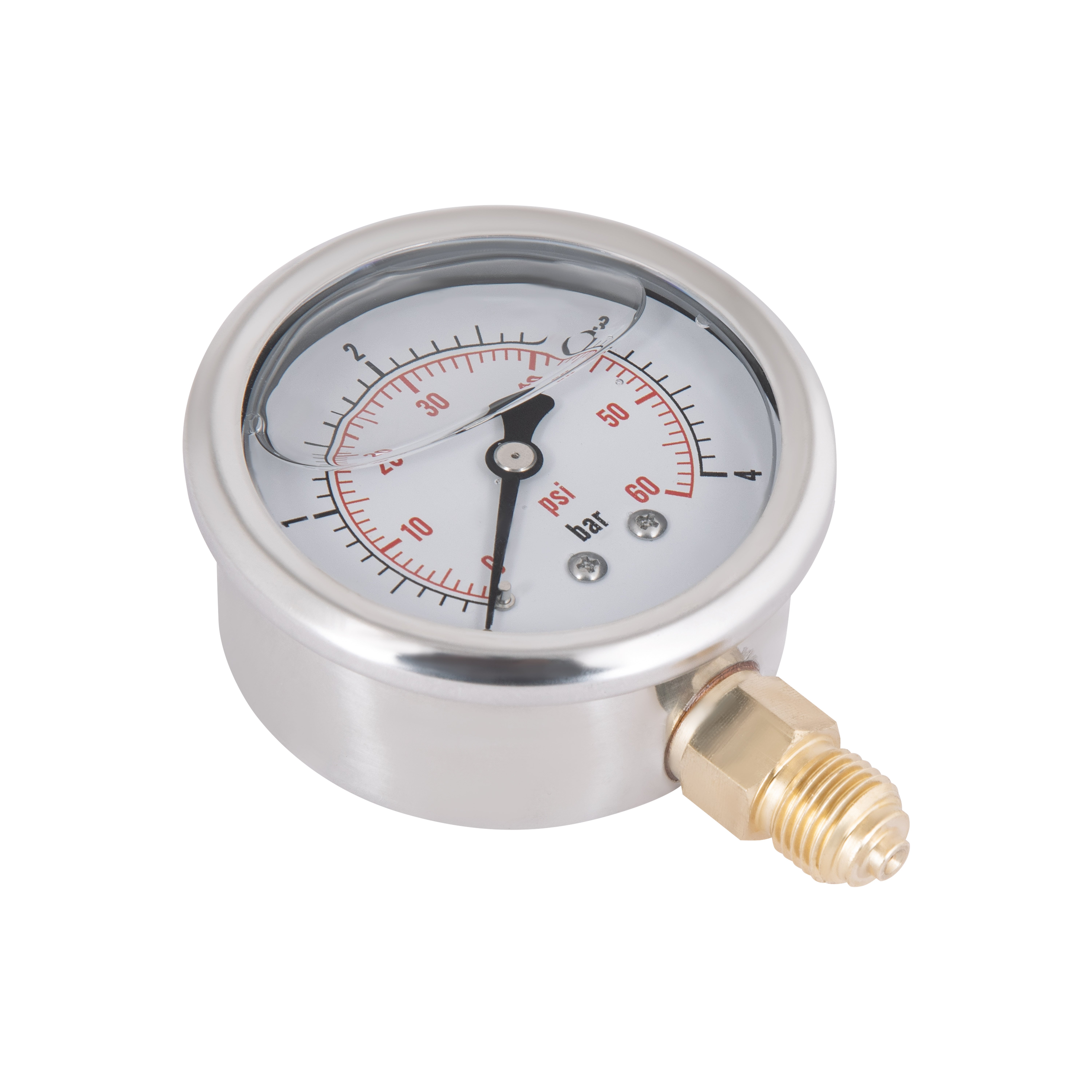 Манометр із гліцерином Thermo Alliancе Forte 4 бар, 1/4"З, нижнє підключення TAF170G4B