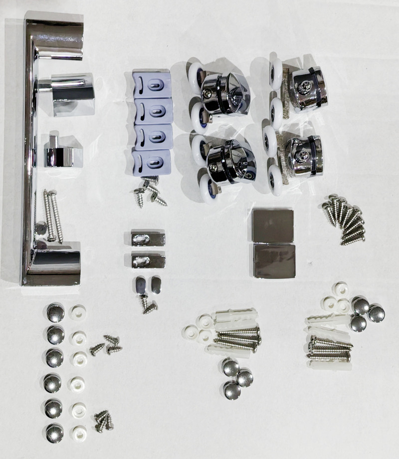 Двері у нішу розсувні MIXXUS PREMIUM DIVERSE SD01-140x185-TR CHROME прозоре скло 5мм (MI6874)