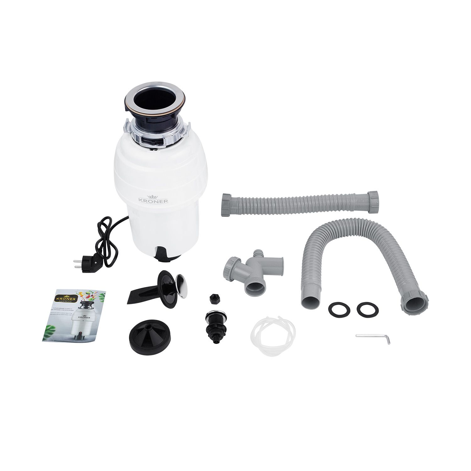 Подрібнювач харчових відходів Kroner KRP Kaiman WHI - 550W