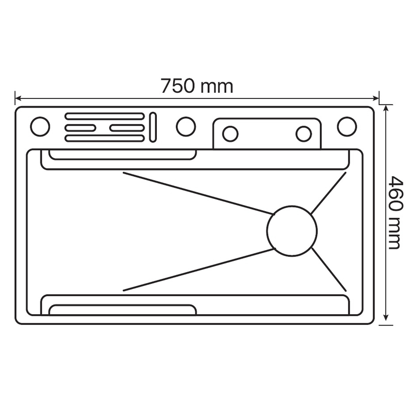 Мийка багатофункціональна Zerix ZH7546-SET-06.SUS304 DECOR з вбудованим змішувачем (ZX5682)