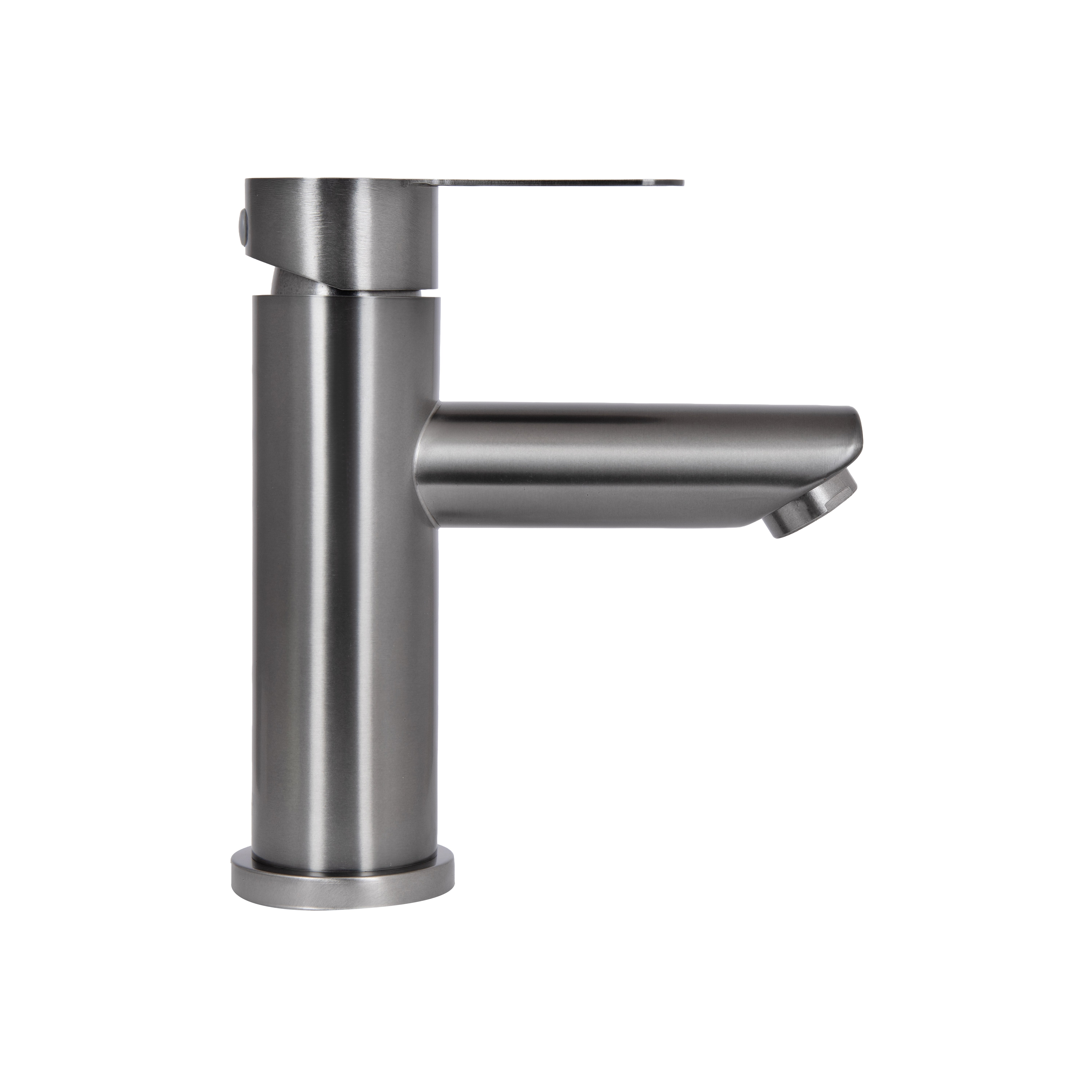 Змішувач для раковини Brinex Pure 001F низький  Gunmetal Black BRIPUR001FGRP