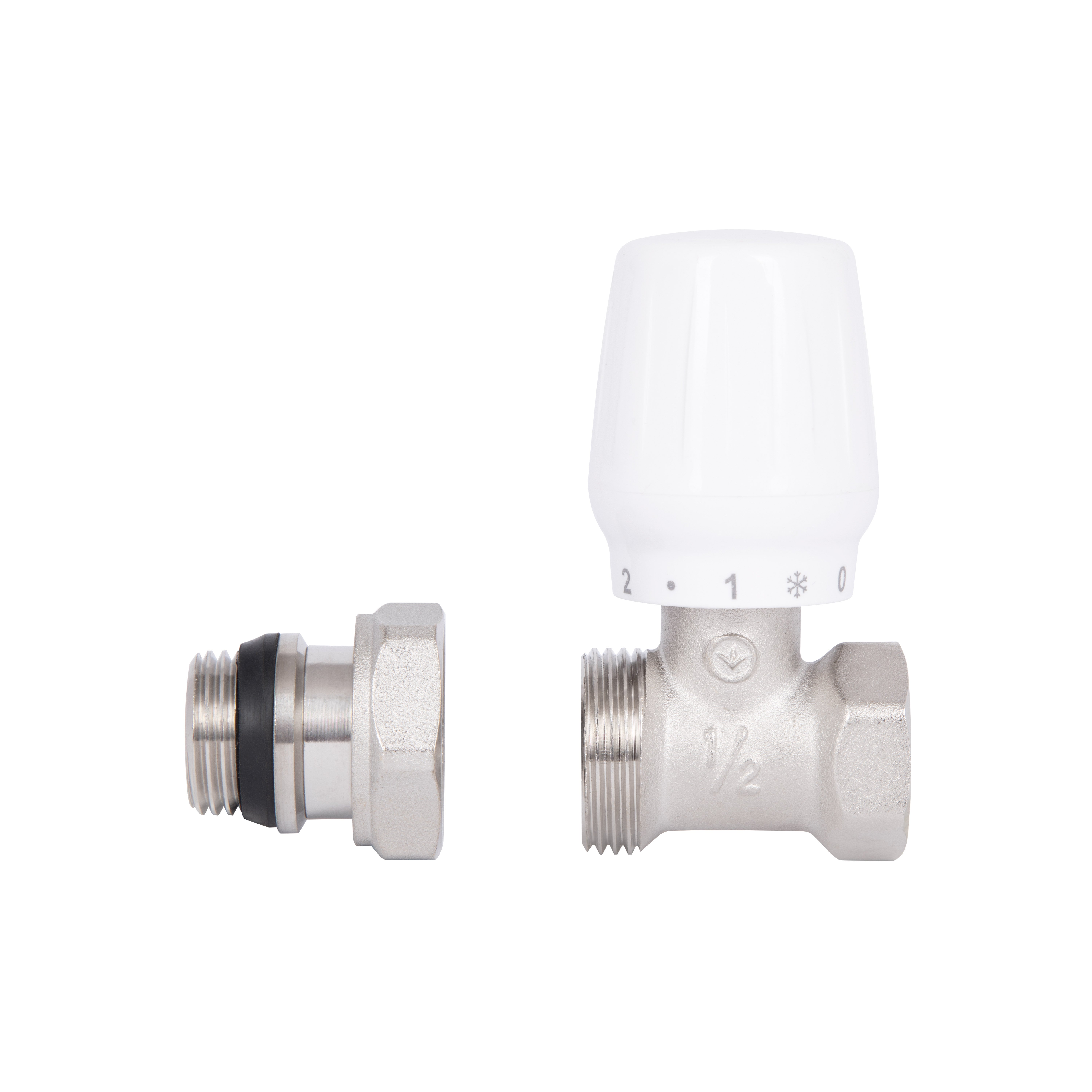 Кран радіаторний Thermo Alliance Base 1/2" ВЗ з антипротіканням прямий SD226W15