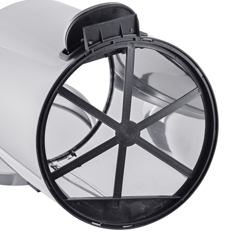 Відро для сміття з плавним закриттям кругле MIXXUS ELLIPSE-TC0212 SS COLOR 12л (колір нержавійка) (MI8399)