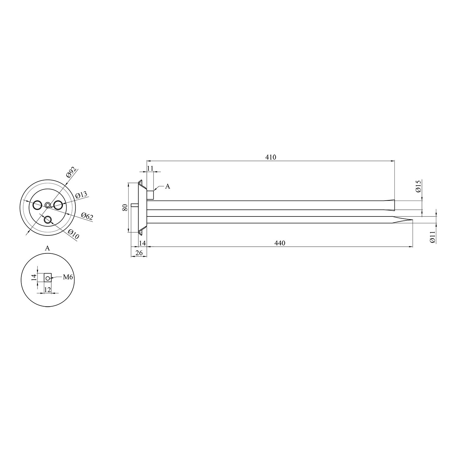 Колба фланець для сухих ТЕНів Kroner Flacher 31300363