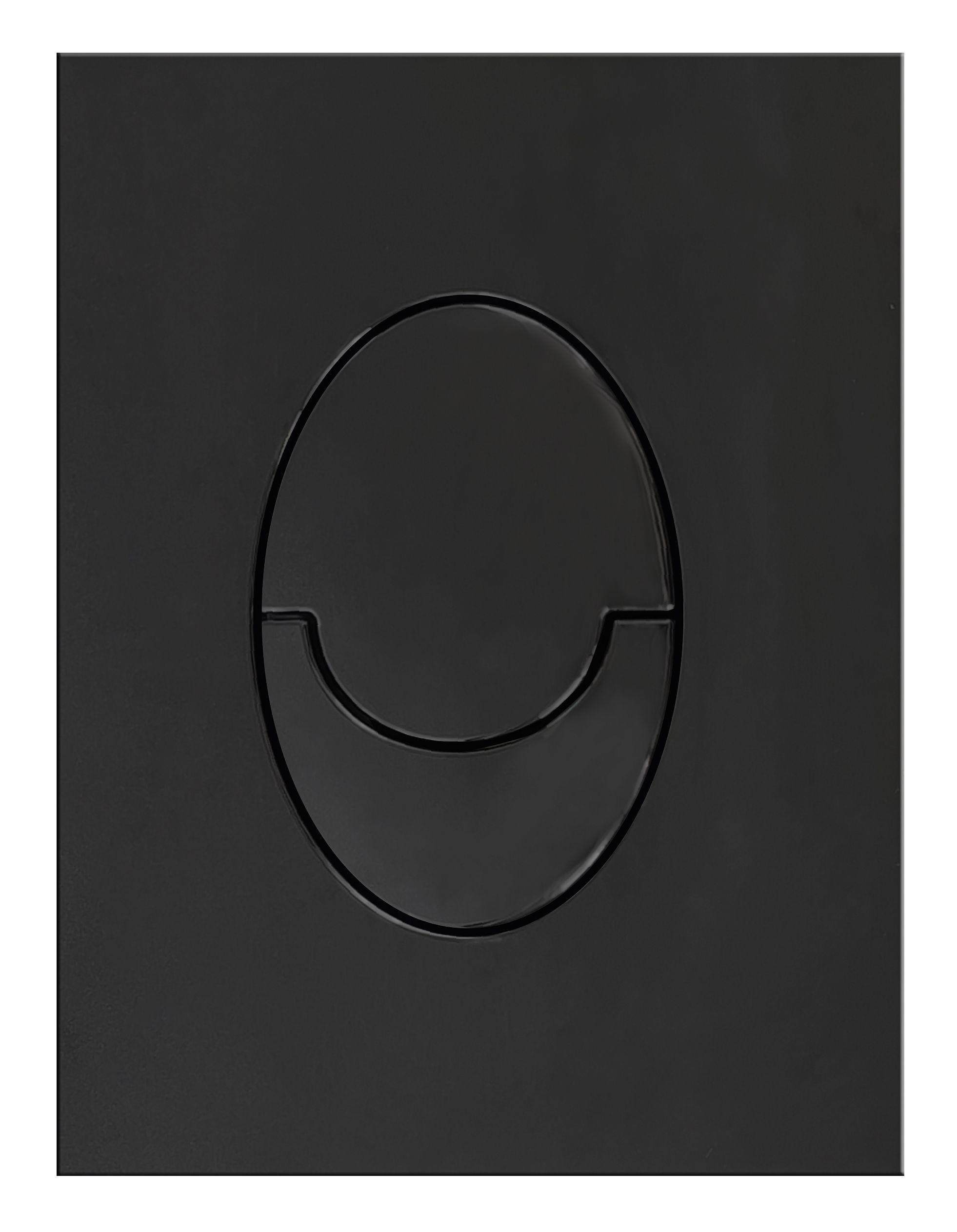 Панель змиву KOER KT-0606-05 157x198x3mm пластикова, кнопка закруглена (колір чорний матовий) (KR5343)