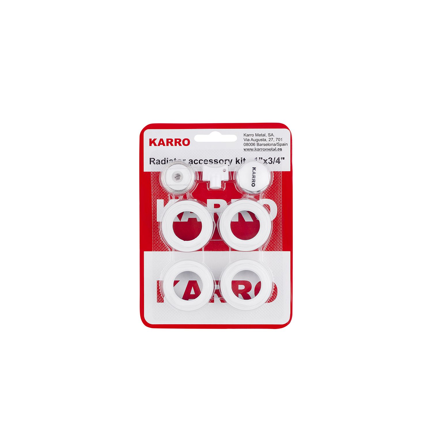 Комплект пробок для радіатора Karro 3/4" білі