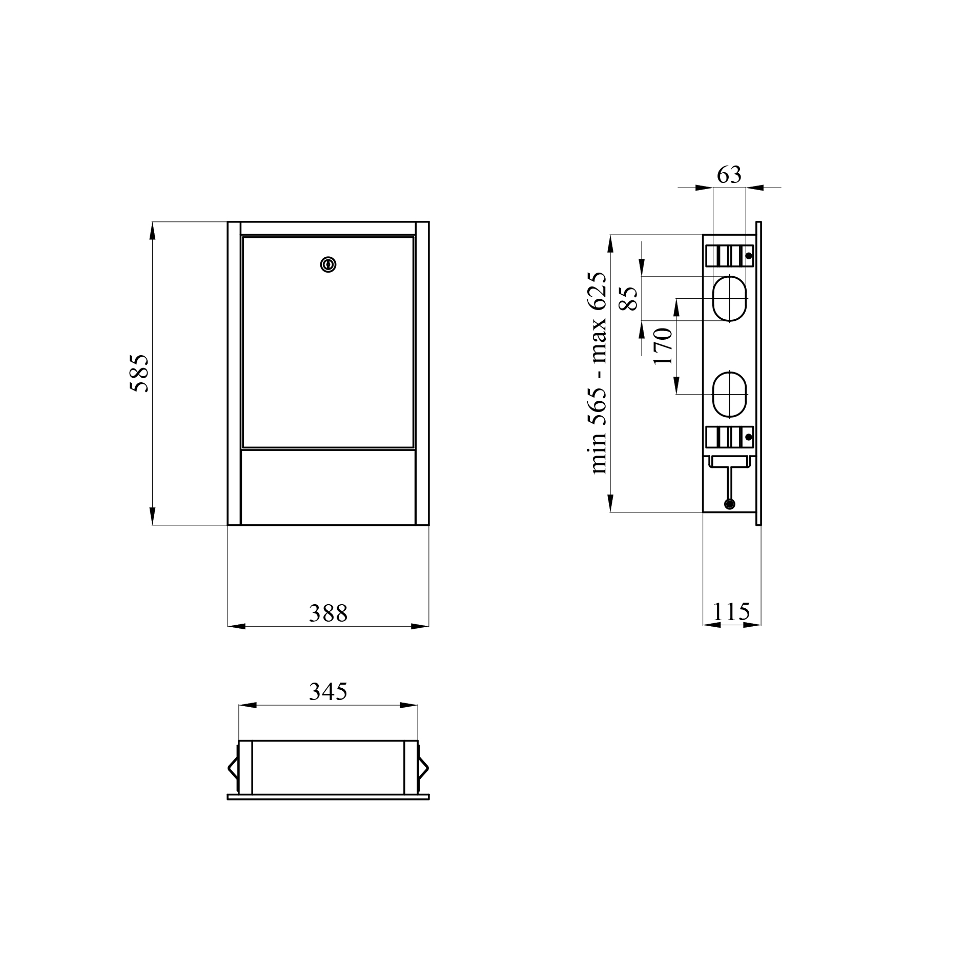 Шафа колекторна Український легіон на 4 виходи 340х580х110 мм  ШКВ-00