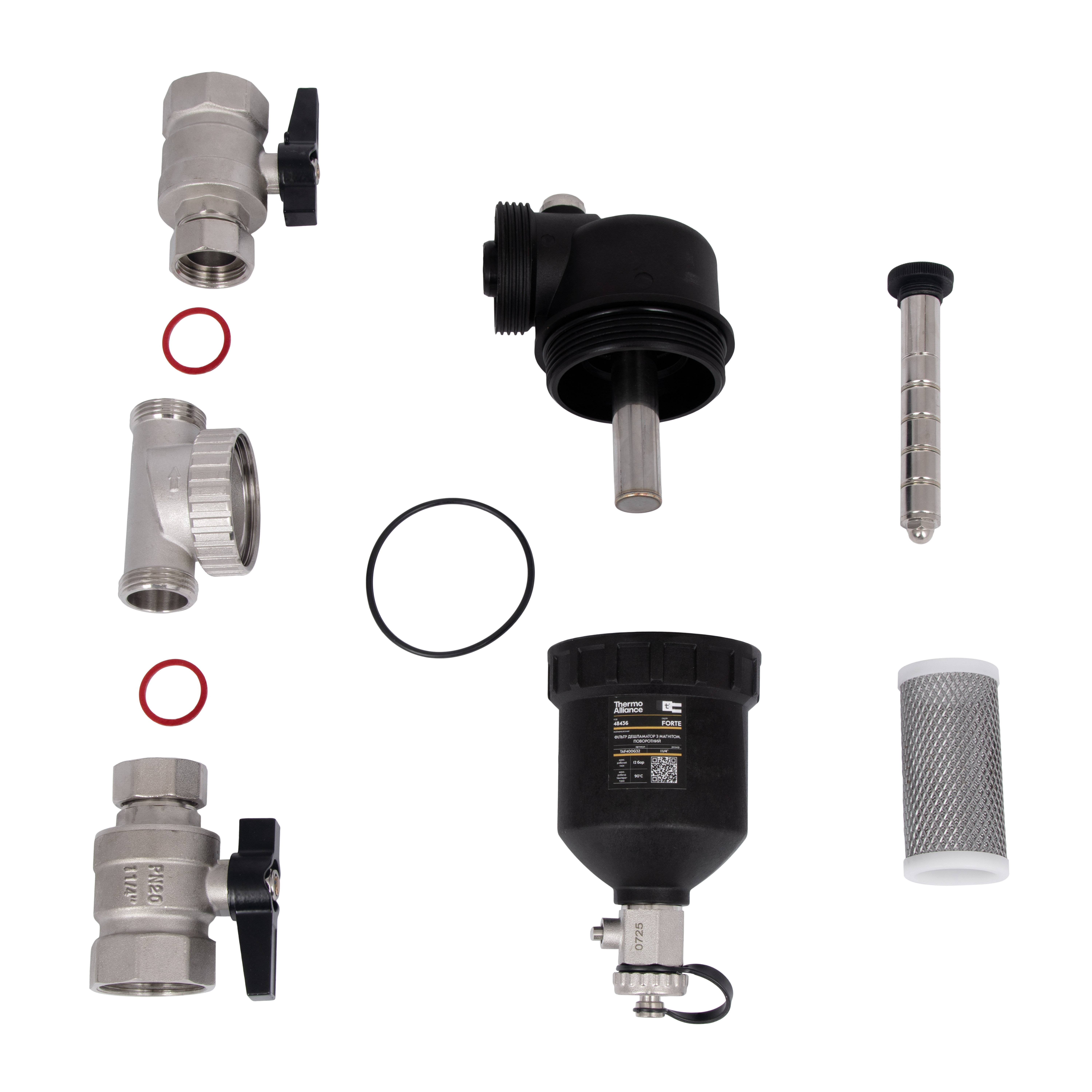 Фільтр-дешламатор Thermo Alliance Forte 1 1/4", поворотний (магнітний шламоуловлювач) TAF400G32