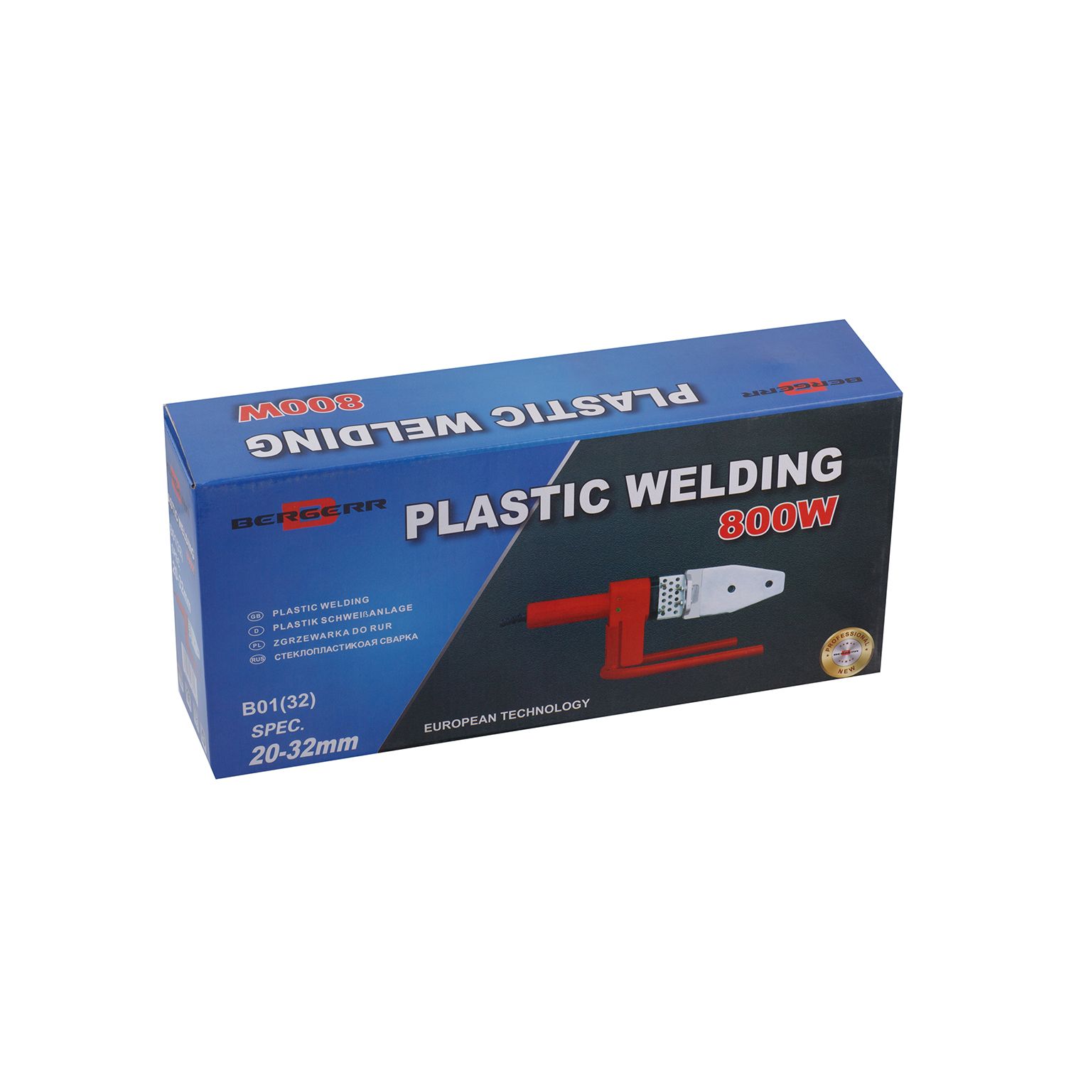 Паяльник для труб PPR Bergerr B01 кейс із насадками 20-32 мм (800W)