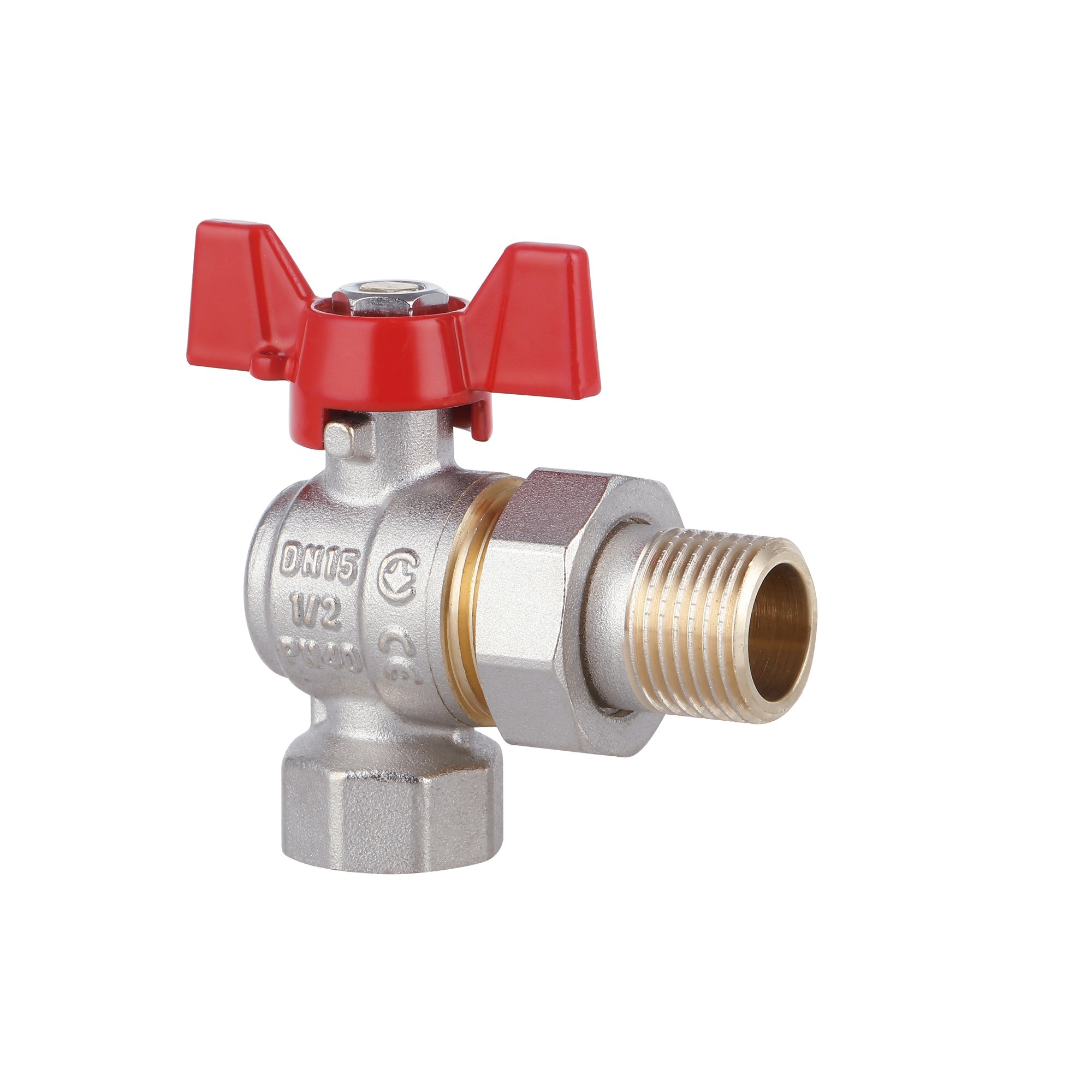 Кран кульовий "Американка" Thermo Alliance Standart 1/2" ВЗ кутовий SD222NW15PN40