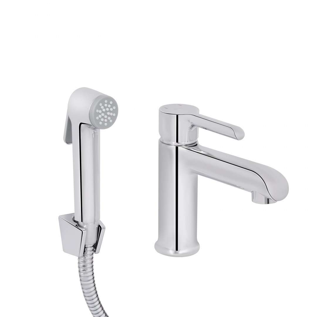 Змішувач для раковини Qtap Grand (з гігієнічним душем) QTGRA272CRM45670 Chrome