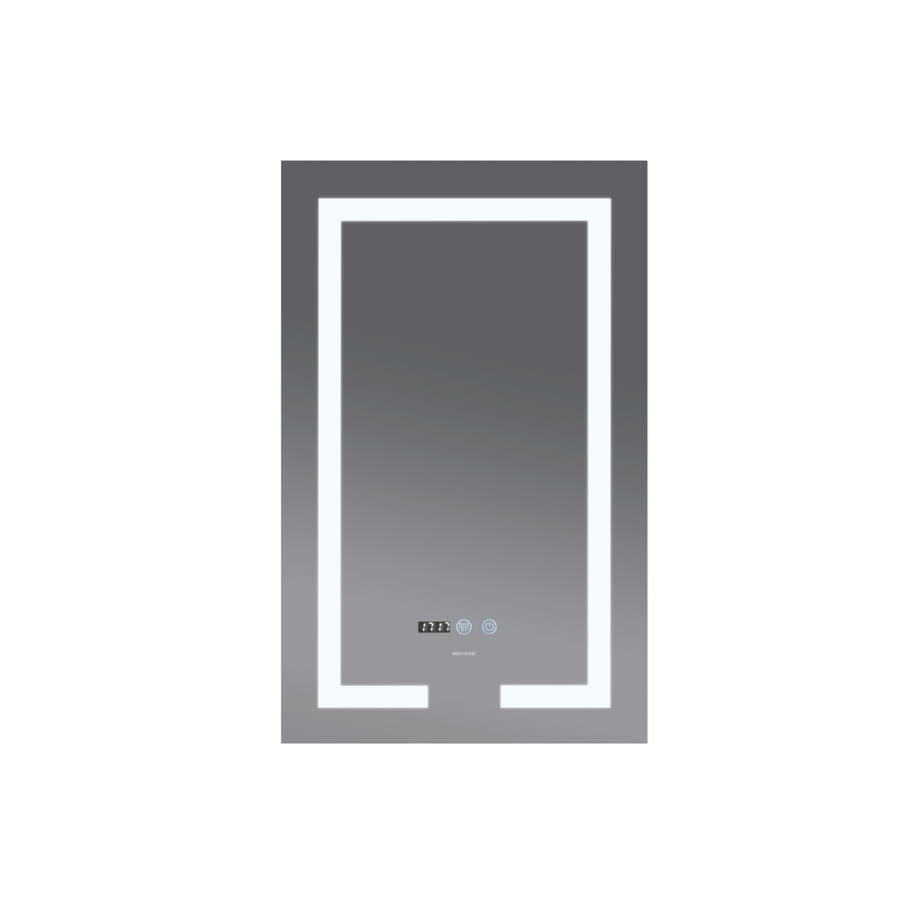 Дзеркало MIXXUS HARD MR06-60x80-CASE з LED Touch, Anti-fog, димером, рег. яскравості, годинником (MI7157)