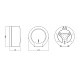 Тримач для туалетного паперу Qtap Pohodli 270 мм QTDP100SP White/Grey (Držák)