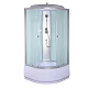 Бокс душовий без гідромасажу з високим піддоном MIXXUS STRONG SB01-90x90x215-FB SATIN матове скло 4мм (MI6884)