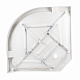 Душевой бокс Lidz Majatek SB90x90.BLA.LOW.TR, стекло прозрачное 5 мм