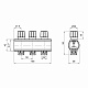 Колектор Icma з регулювальними вентилями 1" 3 виходи №1105 (Blue)