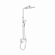 Душова система універсальна Qtap Swan Cascada на три споживачі (з виливом) QTSWA111CRW45570 Chrome/White