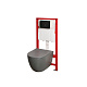 Комплект: MIXXUS PREMIUM ELLIPSE-SET-2101 GRAY Унітаз система змиву TORNADO 3.0+ Інсталяція KOER KT-0404 + панель KT-0604-07 GUN GRAY (MP6668)