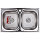 Мийка кухонна ZERIX Z8050D-08-180E DOUBLE (satin) (ZM0569)