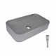 Раковина накладна Qtap Tern 610x350x135 мм, Stone grey, прямокутна, з донним клапаном QTTER188SG49789