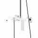 Душова система універсальна Qtap Gemini на три споживача (з виливом) QTGEM111CRW45687 Chrome/White