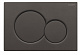 Панель змиву KOER KT-0601-05 240x160x10mm пластикова, кнопка кругла (колір чорний матовий) (KR5176)