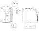 Душова кабіна без піддону KOER SR SC04-100x100x195-TR-01 прозоре скло EASY CLEAN 5мм хром (KR5361)