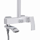 Душова система універсальна Qtap Swan Cascada на три споживачі (з виливом) QTSWA111CRW45570 Chrome/White