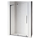 Двері у нішу Walk-In розсувні KOER SR SD07-120x200-R-TR-07 прозоре скло EASY CLEAN 8мм графіт (KR5775)