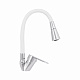 Змішувач для кухні Lidz Tani 008F3 з гнучким виливом (k40) LDTAN008F3WCR37037 Chrome/White