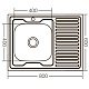 Кухонна мийка накладна Zerix Z8060L-04-160E (Satin) (ZX1618)