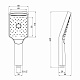 Лійка для ручного душу Qtap Rucni 85х115 мм прямокутна QTRUCA086N3KCW Chrome/White