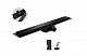 Душовий трап KOER FD08-70x500-GLASS BLACK з нерж. сталі SUS304 70x500мм зі скляною панеллю (Колір чорний) (KR5139)