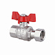 Кран кульовий з накидною гайкою Thermo Alliance Forte 1/2"х ВР для води прямий SF260W15