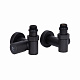 Комплект кранів Thermo Alliance Standart 1/2" чорний, для рушникосушарки кутовий SF395W15HEB