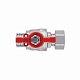 Кран кульовий з накидною гайкою Thermo Alliance Forte 1/2" ВЗ для води прямий SF261W15
