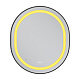 Дзеркало MIXXUS PREMIUM ELLIPSE MV05-80x70-REVERSE BLACK з LED Touch, Anti-fog, димером (3-6,5kK) (MP6646)