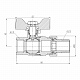 Кран кульовий "Американка" Thermo Alliance Forte 1/2" прямий SF220W15