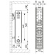 Сталевий радіатор KOER 22x500x1800B (3474 Вт, 43,81 кг, нижнє підключення, з термоклапаном) (RAD095)