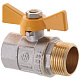 Кран кульовий Waterpro WP607-20FMW-Y - 3/4" FMW ГШМ YELLOW, ручка "метелик" жовта (WP2892)